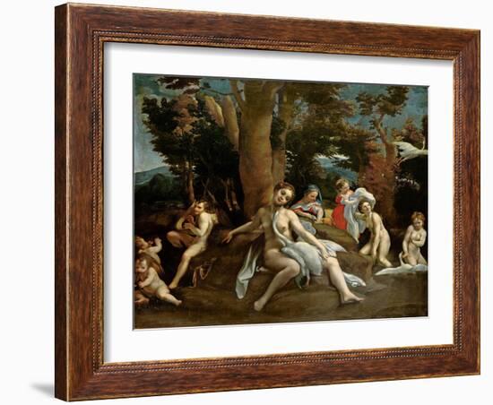 Leda and the Swan-Correggio-Framed Giclee Print