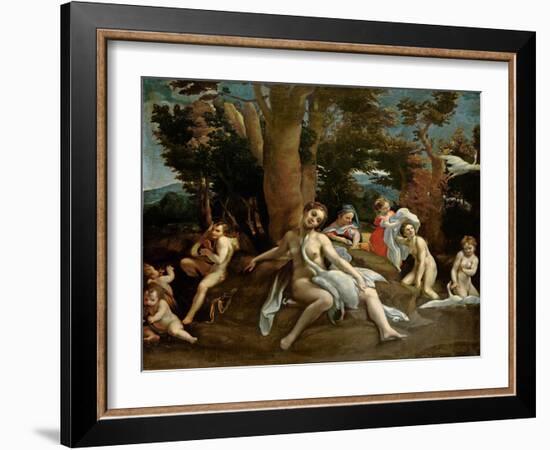 Leda and the Swan-Correggio-Framed Giclee Print