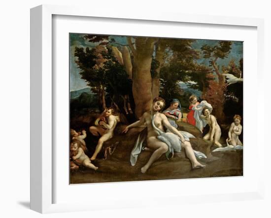 Leda and the Swan-Correggio-Framed Giclee Print
