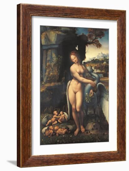 Leda, by Copy From Leonardo Da Vinci, 1505 - 1507, 16th Century,-Leonardo da Vinci-Framed Giclee Print