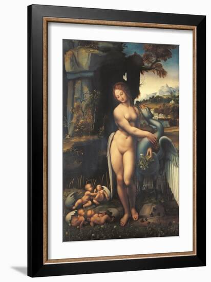 Leda, by Copy From Leonardo Da Vinci, 1505 - 1507, 16th Century,-Leonardo da Vinci-Framed Giclee Print