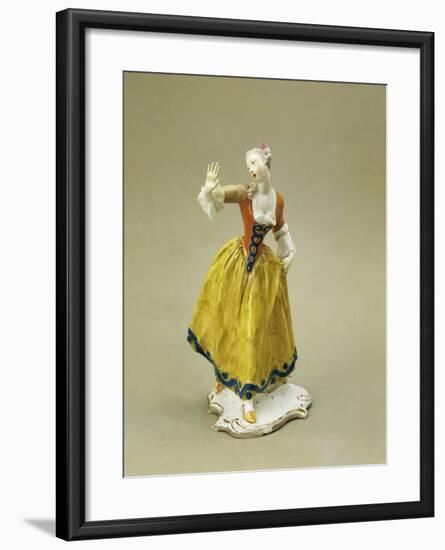 Leda, Character from Commedia Dell'Arte, Ca 1765-Franz Anton Bustelli-Framed Giclee Print