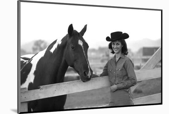 Lee Archer, 24, Riding a Horse at O.B. Llyod Stables in Scottsdale, Arizona, October 1960-Allan Grant-Mounted Photographic Print