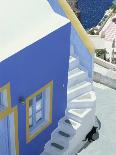 Detail of Brightly Painted House, Oia, Santorini, Cyclades, Greek Islands, Greece, Europe-Lee Frost-Photographic Print