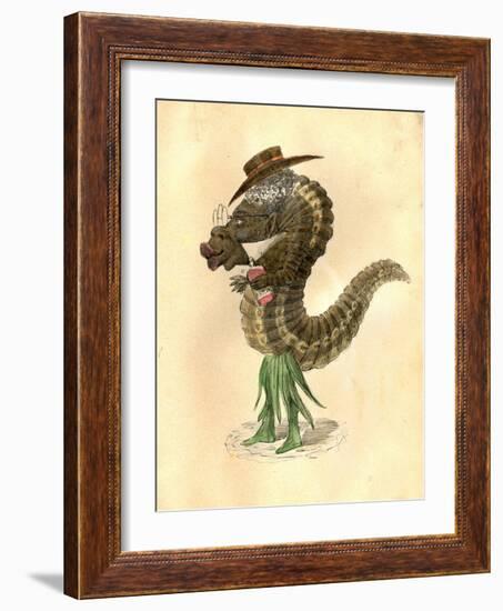 Leech 1873 'Missing Links' Parade Costume Design-Charles Briton-Framed Giclee Print