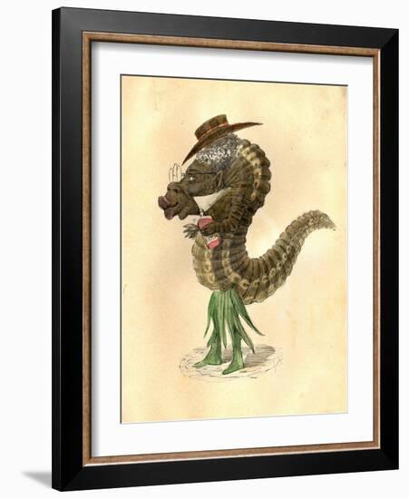 Leech 1873 'Missing Links' Parade Costume Design-Charles Briton-Framed Giclee Print