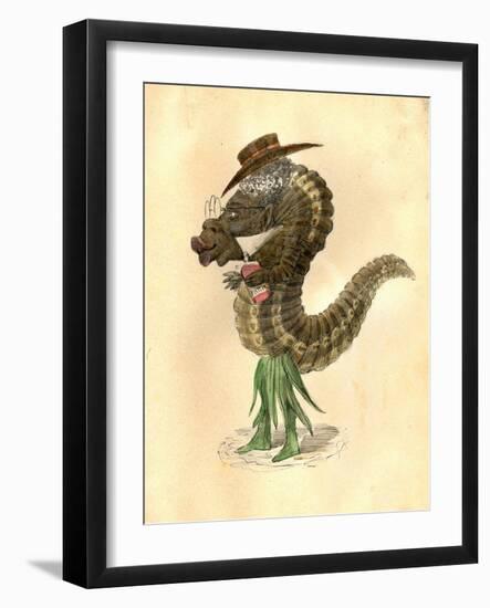 Leech 1873 'Missing Links' Parade Costume Design-Charles Briton-Framed Giclee Print