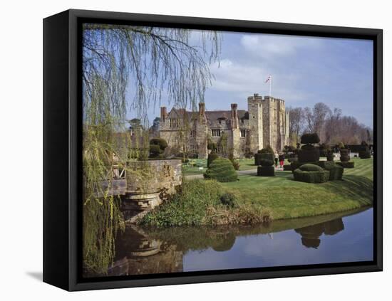 Leeds Castle, Rebuilt in Stone by the Normans around 1120, Kent, England, UK-Nigel Blythe-Framed Premier Image Canvas