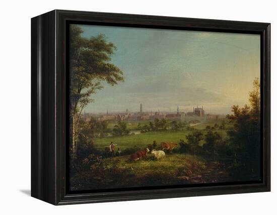 Leeds from the Meadows, C.1825-Joseph Rhodes-Framed Premier Image Canvas