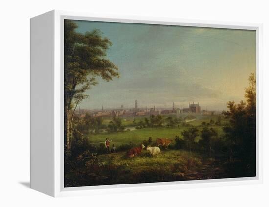 Leeds from the Meadows, C.1825-Joseph Rhodes-Framed Premier Image Canvas