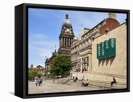 Leeds Library and Town Hall on the Headrow, Leeds, West Yorkshire, Yorkshire, England, UK, Europe-Mark Sunderland-Framed Premier Image Canvas