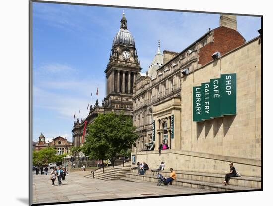 Leeds Library and Town Hall on the Headrow, Leeds, West Yorkshire, Yorkshire, England, UK, Europe-Mark Sunderland-Mounted Photographic Print