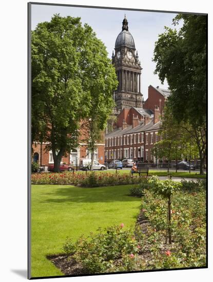 Leeds Town Hall from Park Square, Leeds, West Yorkshire, Yorkshire, England, United Kingdom, Europe-Mark Sunderland-Mounted Photographic Print