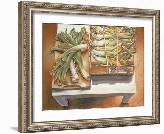 Leeks, 1980-Sandra Lawrence-Framed Giclee Print