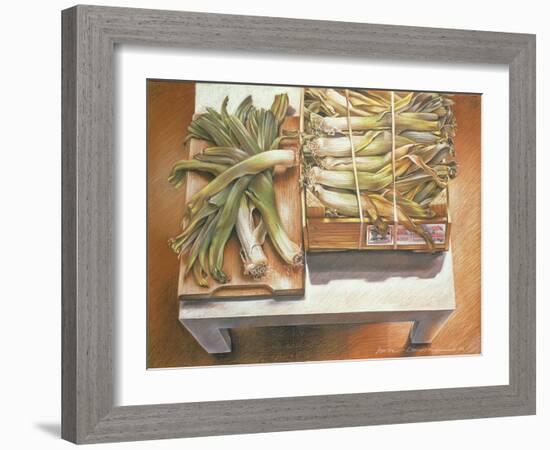 Leeks, 1980-Sandra Lawrence-Framed Giclee Print