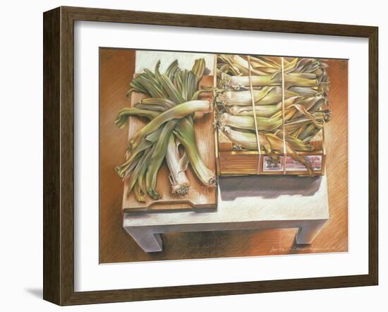 Leeks, 1980-Sandra Lawrence-Framed Giclee Print