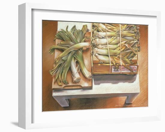 Leeks, 1980-Sandra Lawrence-Framed Giclee Print