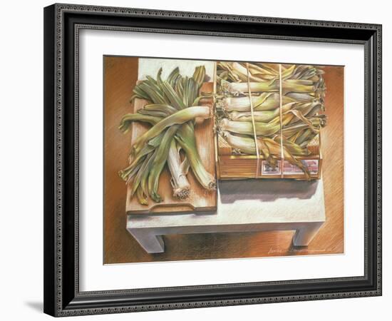 Leeks, 1980-Sandra Lawrence-Framed Giclee Print