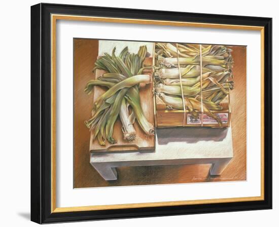 Leeks, 1980-Sandra Lawrence-Framed Giclee Print