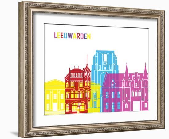 Leeuwarden Skyline Pop-paulrommer-Framed Art Print