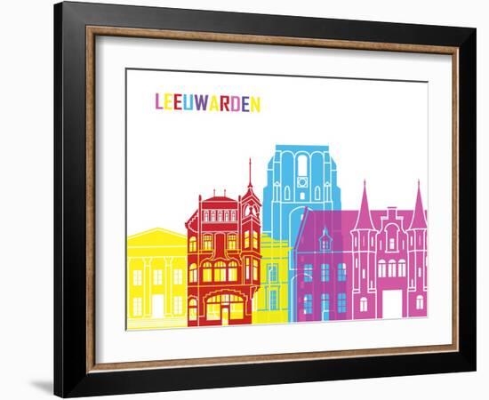 Leeuwarden Skyline Pop-paulrommer-Framed Art Print