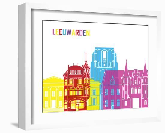 Leeuwarden Skyline Pop-paulrommer-Framed Art Print