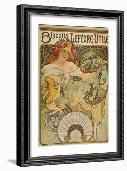 Lefevre-Utile Biscuits, 1897-Alphonse Mucha-Framed Giclee Print