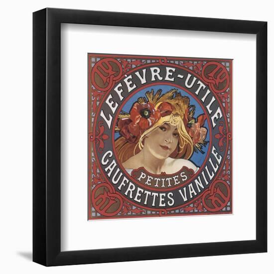 Lefevre-Utile Petites Gaufrettes Vanille-Alphonse Mucha-Framed Premium Giclee Print