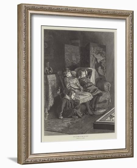 Left at Home to Fret and Pout-Robert Barnes-Framed Giclee Print