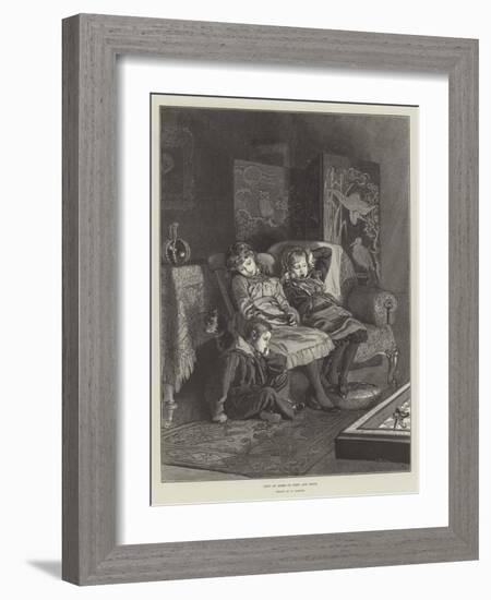 Left at Home to Fret and Pout-Robert Barnes-Framed Giclee Print