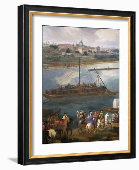 Left Bank with Hospital of the Salpetrière, Paris from the Quai De La Rapée-Pierre-Denis Martin-Framed Giclee Print