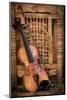 Left Handled Violin Lying on an Old and Ruined Chair-AGCuesta-Mounted Photographic Print