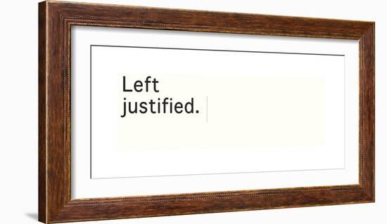 Left Justified-Urban Cricket-Framed Giclee Print