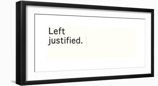 Left Justified-Urban Cricket-Framed Giclee Print