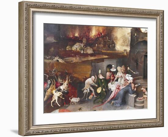 Left Panel of Temptation of St Anthony Triptych-Hieronymus Bosch-Framed Giclee Print