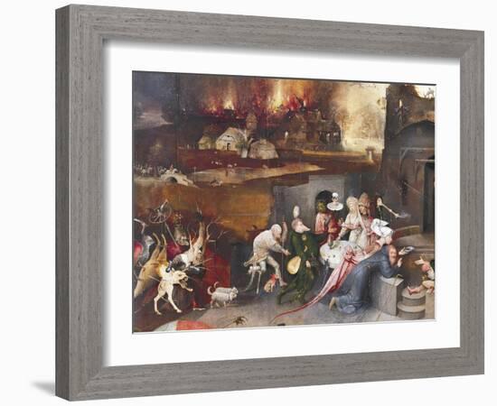 Left Panel of Temptation of St Anthony Triptych-Hieronymus Bosch-Framed Giclee Print