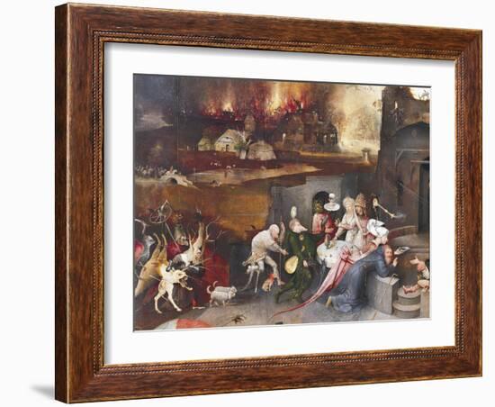 Left Panel of Temptation of St Anthony Triptych-Hieronymus Bosch-Framed Giclee Print