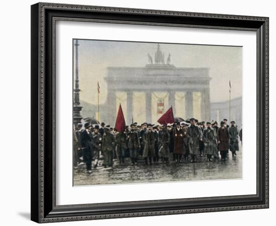 Left Wing Demonstrations That Lead to Ebert Forming the Weimar Republic-null-Framed Photographic Print