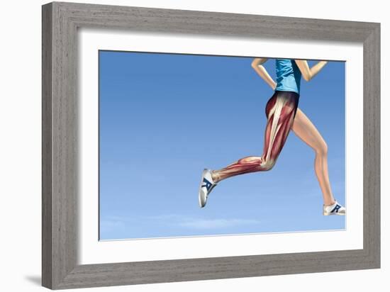 Leg Muscles In Running, Artwork-Henning Dalhoff-Framed Photographic Print