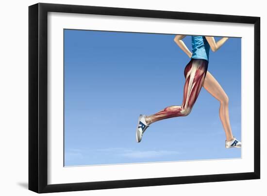 Leg Muscles In Running, Artwork-Henning Dalhoff-Framed Photographic Print