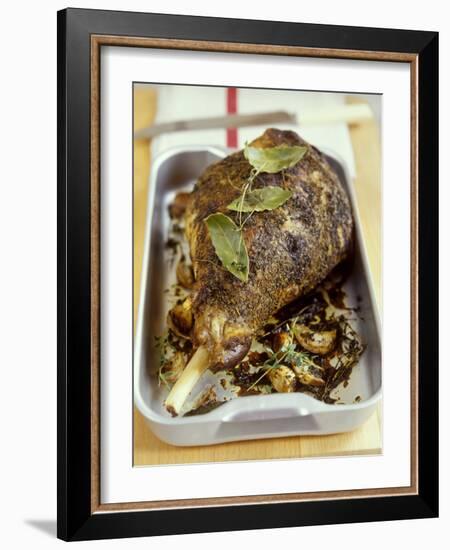 Leg of Lamb with Herb Crust-Jean Cazals-Framed Photographic Print