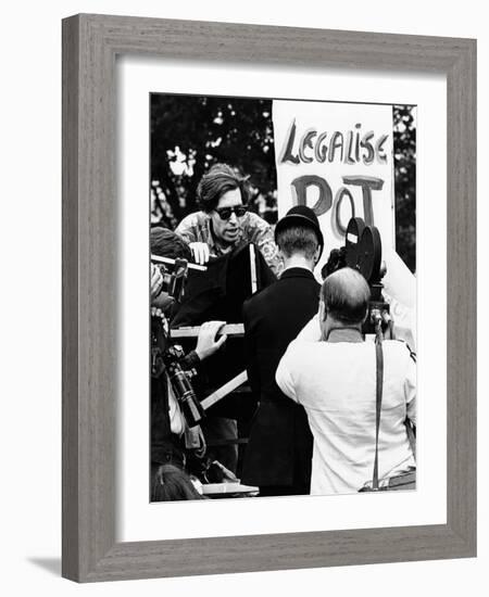 'Legalize Pot' Signs in London-null-Framed Photo