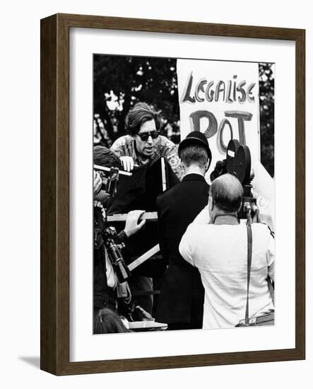 'Legalize Pot' Signs in London-null-Framed Photo