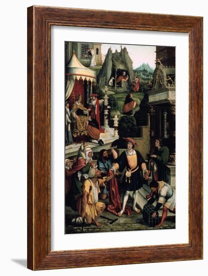 Legend of Saint Roch,' 16th Century-Bernaert Van Orley-Framed Giclee Print
