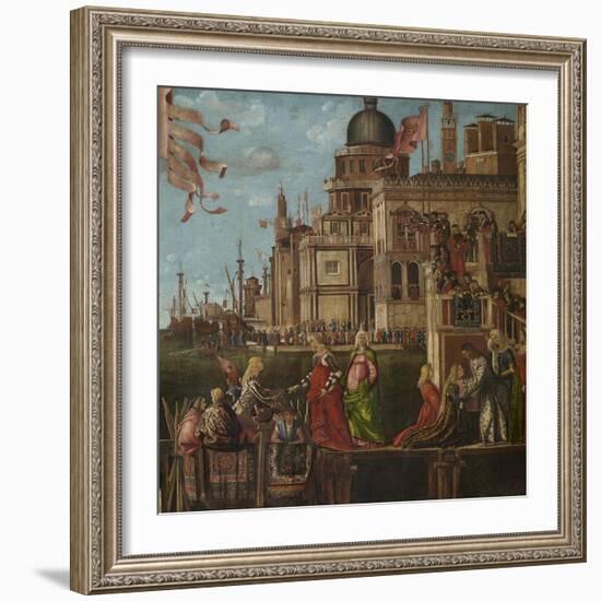 Legend of St Ursula, Meeting and Departure of the Betrothed-Vittore Carpaccio-Framed Giclee Print