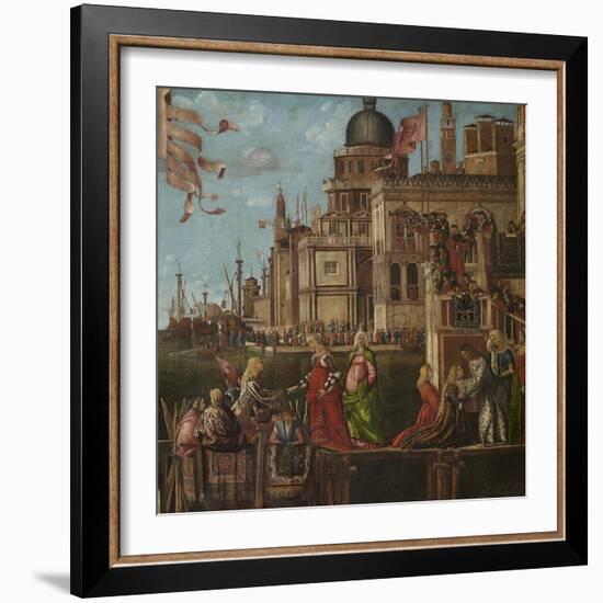 Legend of St Ursula, Meeting and Departure of the Betrothed-Vittore Carpaccio-Framed Giclee Print