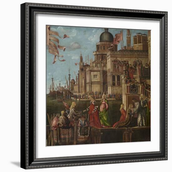 Legend of St Ursula, Meeting and Departure of the Betrothed-Vittore Carpaccio-Framed Giclee Print