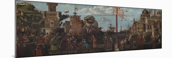 Legend of St Ursula, Meeting and Departure of the Betrothed-Vittore Carpaccio-Mounted Giclee Print