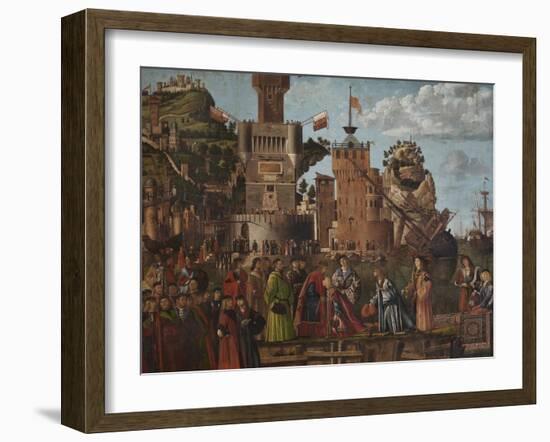 Legend of St Ursula, Meeting and Departure of the Betrothed-Vittore Carpaccio-Framed Giclee Print