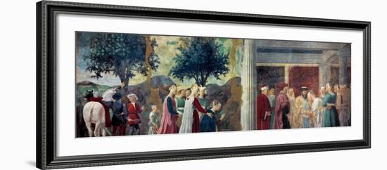 Legend of the Cross: Solomon & Sheba-Piero della Francesca-Framed Art Print